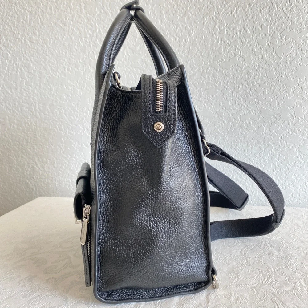 Henri bendel convertible black leather backpack